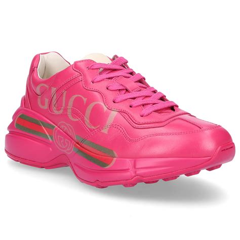 gucci women's chunky sneakers|gucci rhyton lace up sneakers.